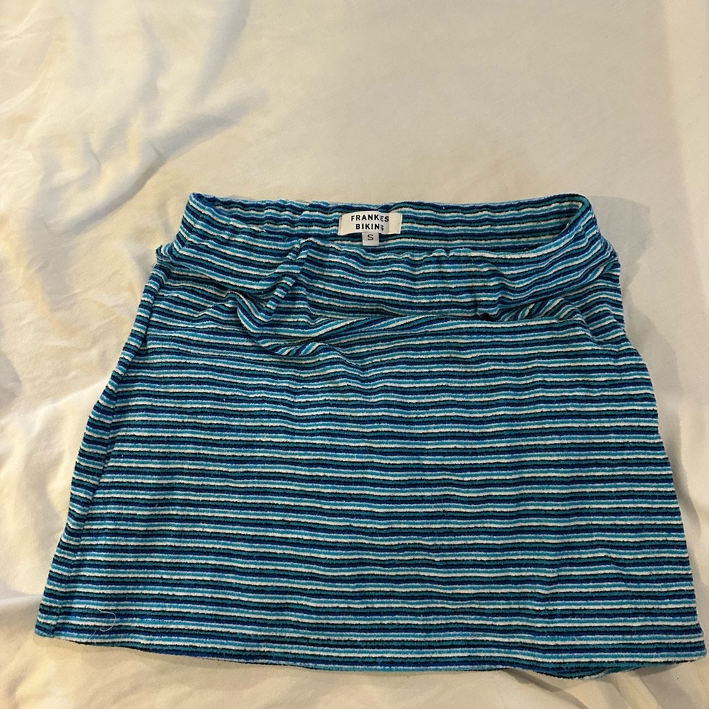 Frankie’s Bikinis Stripe Toweling Skirt